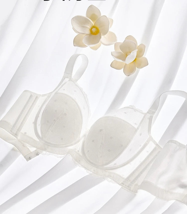 Lace Minimizer Bra for Women Full Cup Mesh Underwire Female Large Size Lingerie Large Size Bras B-F Cup Non-padded Bra