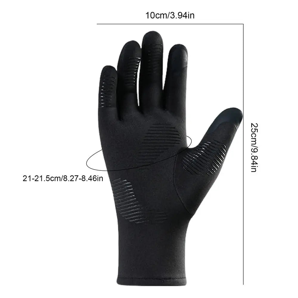 Winter Liner Gloves Non-Slip Warm Full Fingers Thermal Ski Gloves Windproof Touchscreen Gloves For Cycling Driving Hiking