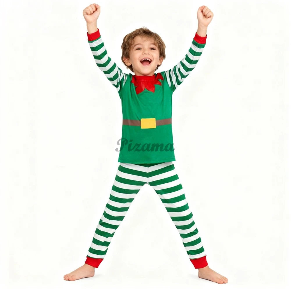 Kids Christmas Pajamas Sets Children's Santa Claus Striped Boys Pyjamas Girls Pijamas Nightwear Homewear Baby Christmas Pyjamas